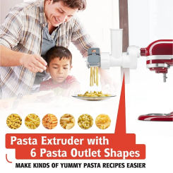 for KitchenAid Stand Mixers with 6 Different Shapes Food-Grade Stainless Steel Material Washable Pasta Press Attachment