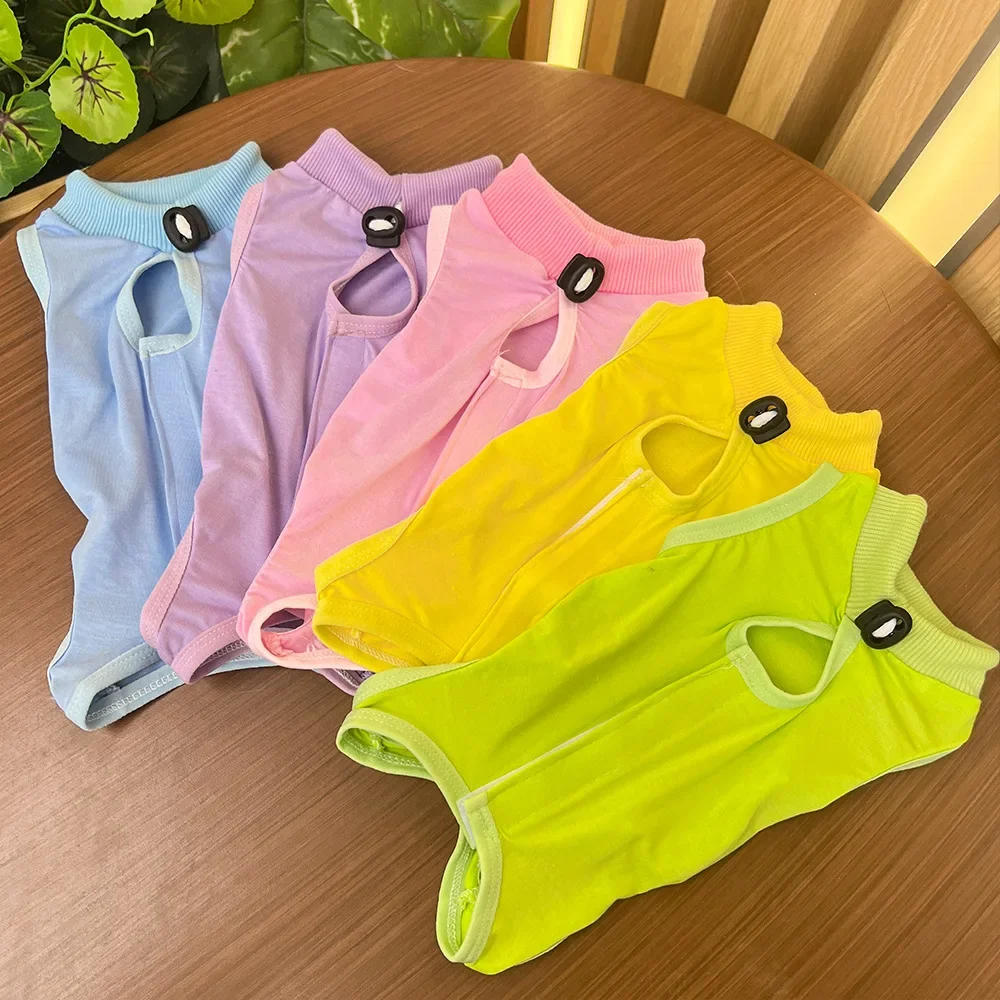 Description Picture 3 of itemAnti Licking Pet Cat Clothes Girls Kitten Overall Pajamas Cat Clothes Recovery Suit Female Jumpsuit Cat Sterilization Vest Shirt