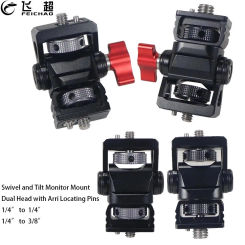 Monitor EVF Mount Screws Swivel Tilt Adjustable 1/4 3/8 Arri Locating Pins for DSLR for Gopro 13 12 Mic Flashlight Clamp Holder