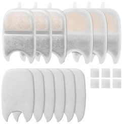 Replacement Filters&Sponges For 135 Fl Oz/4L Cat Water Fountain Filter Triple Filtration Pet Fountain Filter