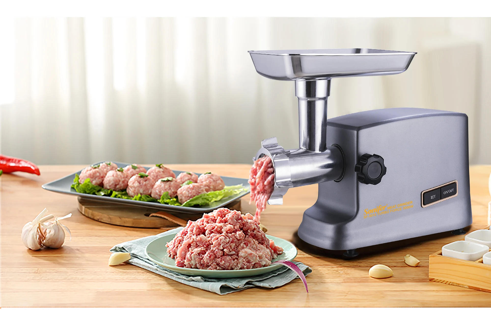 Description Picture 5 of item3000W Electric Meat Grinders Stainless Steel Heavy Duty Mincer ​Sausage Stuffer Food Processor Home Appliances Chopper Sonifer