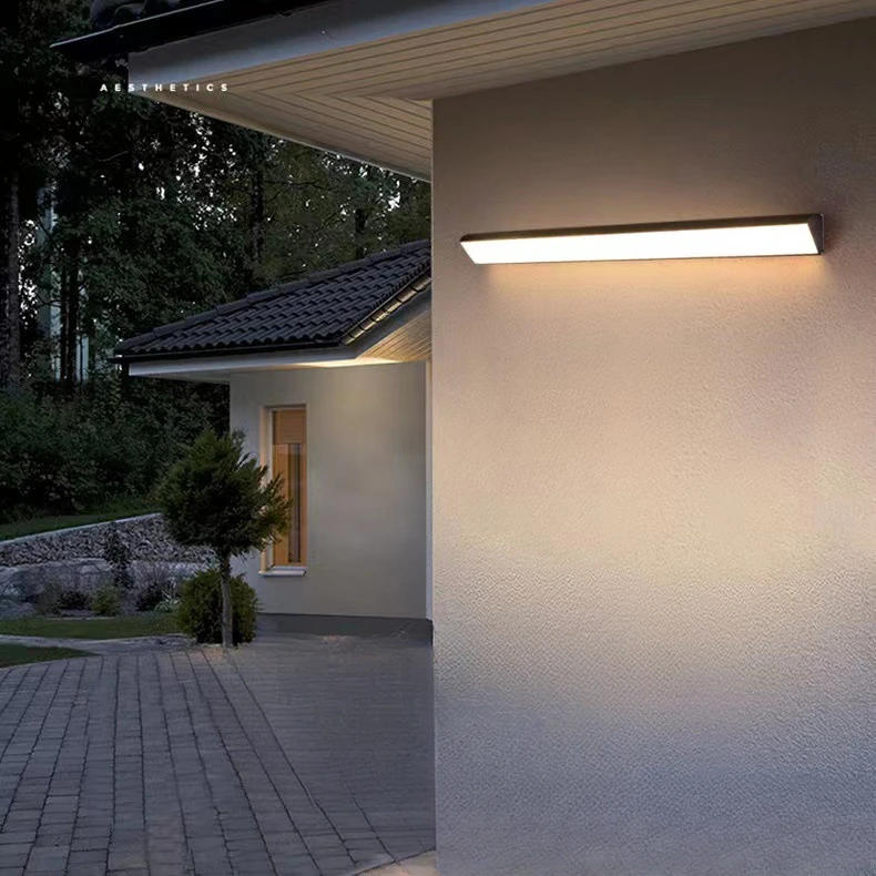 Description Picture 2 of itemIP65 Waterproof Wall Lamp Outdoor Garden Decoration Long Strip Exterior Line LED Light External Wall Washer Modern Nordic Sconce