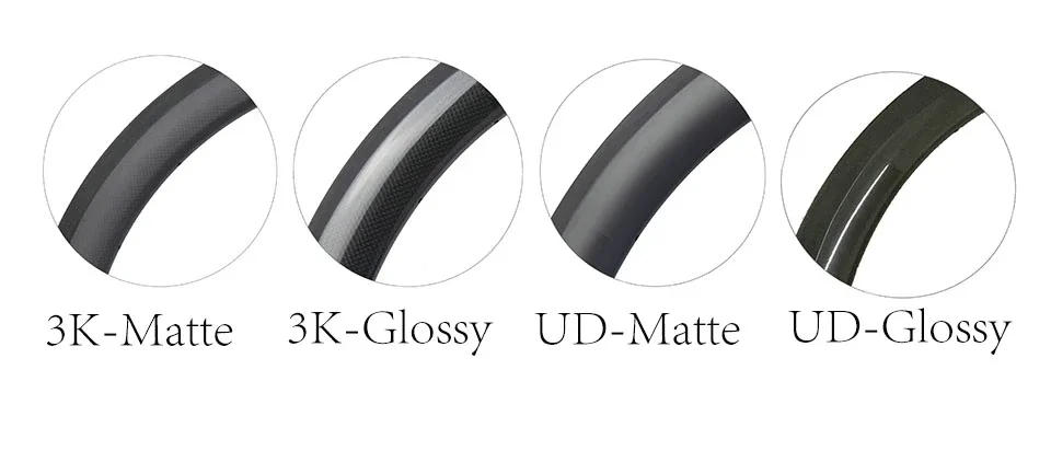 Description Picture 3 of itemFixed Gear Carbon Wheels 50mm 60mm 88mm Depth Clincher Tubular wheels 23mm 25mm Width Track Wheels