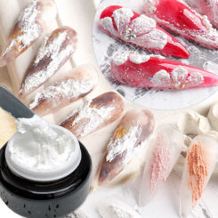5ml Nail Gypsum Gel Nail Polish Gravel Sand Carving Builder Varnish Lacquer Embossed Drawing Glue Nail Art Accessories SA1885