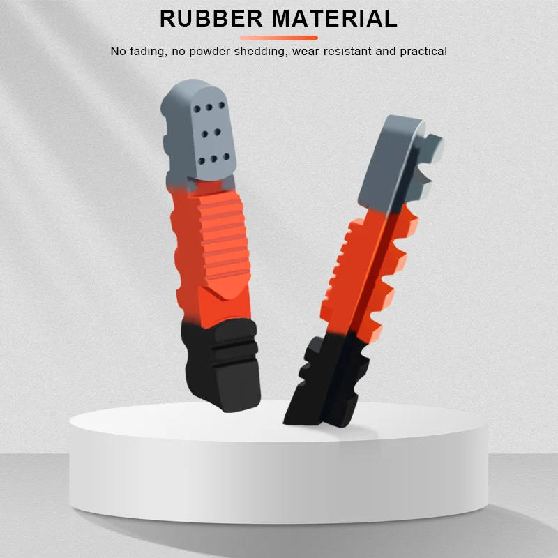 Description Picture 5 of itemBicycle Brake Pads Rim Drawer-Type Three-Color Brake Pad Rubber Replacement Road Bike Braking C-Brake With Mud Trough Silent