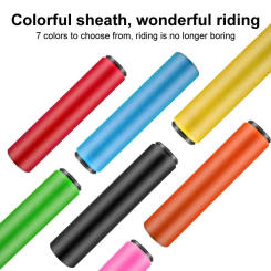 Bicycle Grip Handlebar Super Light MTB Silicone Grip Anti-Shock Anti-Slip Dustproof And Waterproof ABS Plug Cycling Accessories