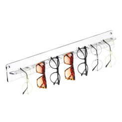 Sunglasses Rack Wall Clear Acrylic Eyewear Display 7 Slots Glasses Storage Organizer Home Decor Sunglasses Display