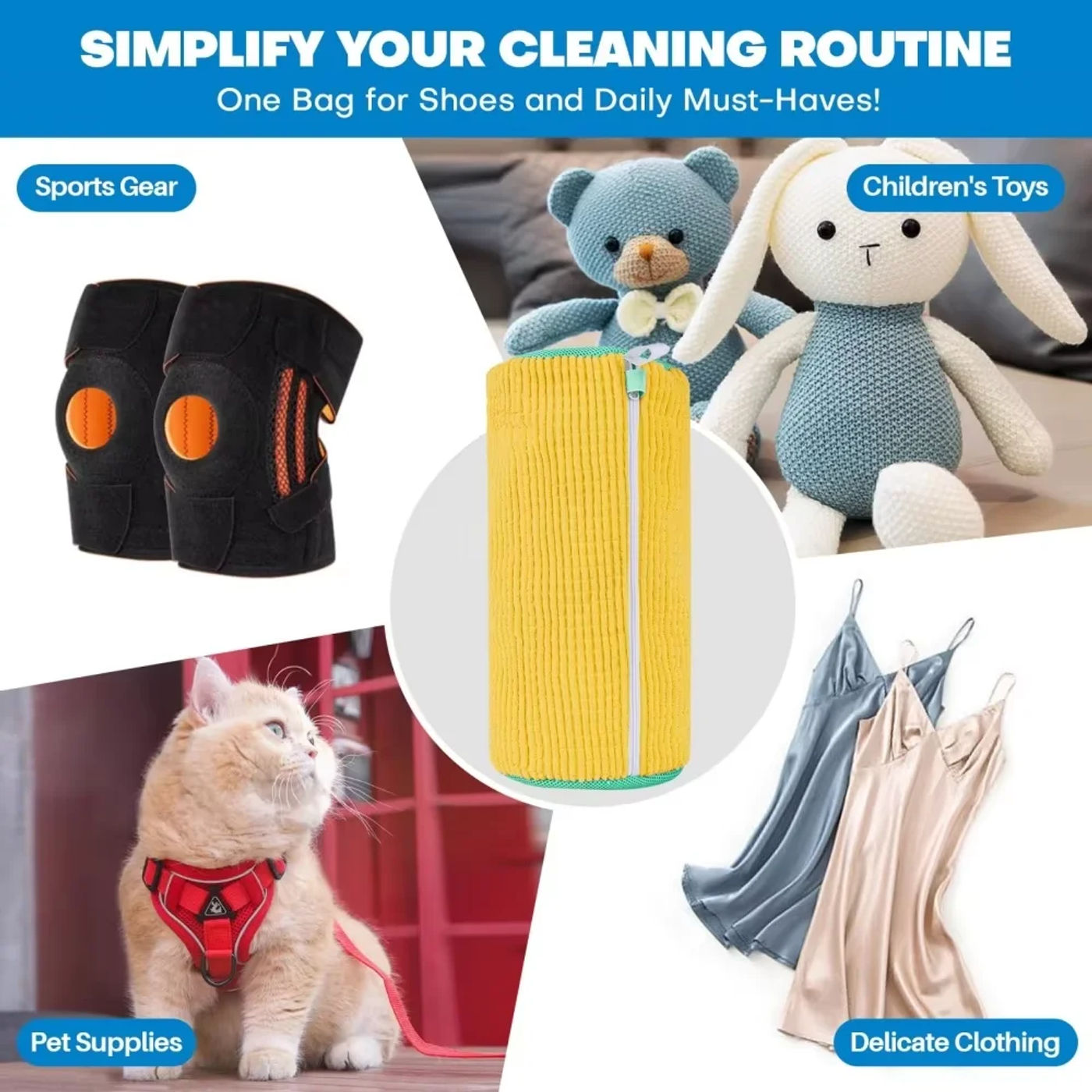 Description Picture 5 of itemReusable Shoe Cleaning Laundry Bags for Washer And Dryer - Stain Removal Kit for Sneakers And Tennis Shoes