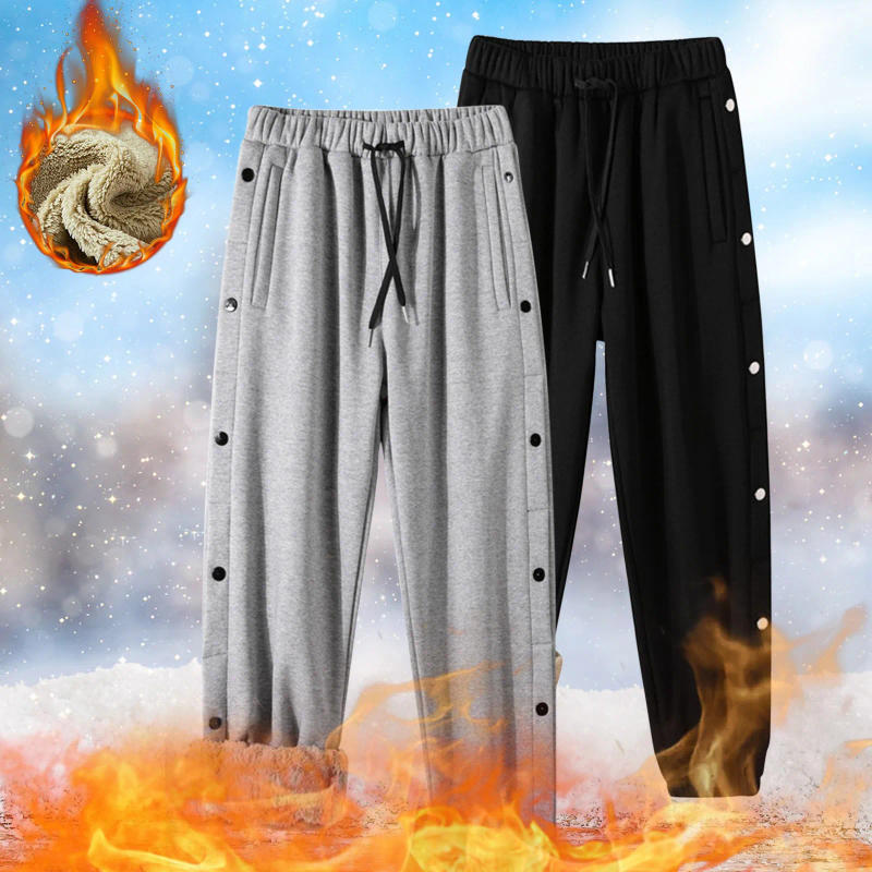 Description Picture 2 of itemJogging Bottoms Warm Fleece Men Pants Winter Thickened Sports Man Casual Trousers Y2k Clothing Pockets Pantalones Streetwear