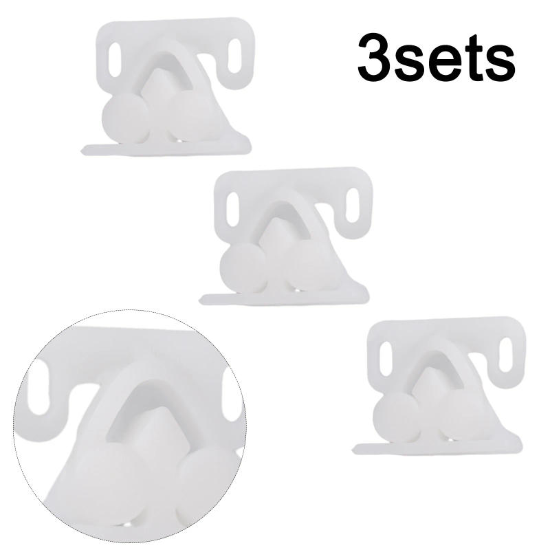 Description Picture 2 of item3pcs  Door Roller Latch Catch Marine Boat Ball Catch Door Cupboard Spring Roller Latch ABS Home Furniture Cabinet Roller Catch