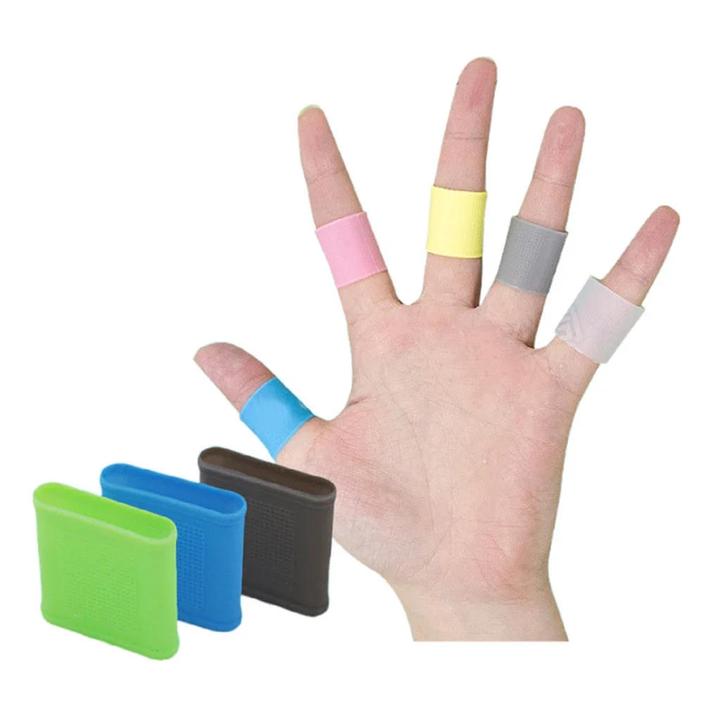 Description Picture 5 of item10Pcs Silicone Golf Finger Sleeves Finger Band Sports Non-Slip Hand Protector Support for Basketball Baseball Tennis Bowling