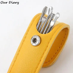 Ear Cleaner Wax Pickers Earpick Wax Remover Curette Ear Pick Cleaner Kit Spoon Care Ear Clean Tool hot sale 1SET