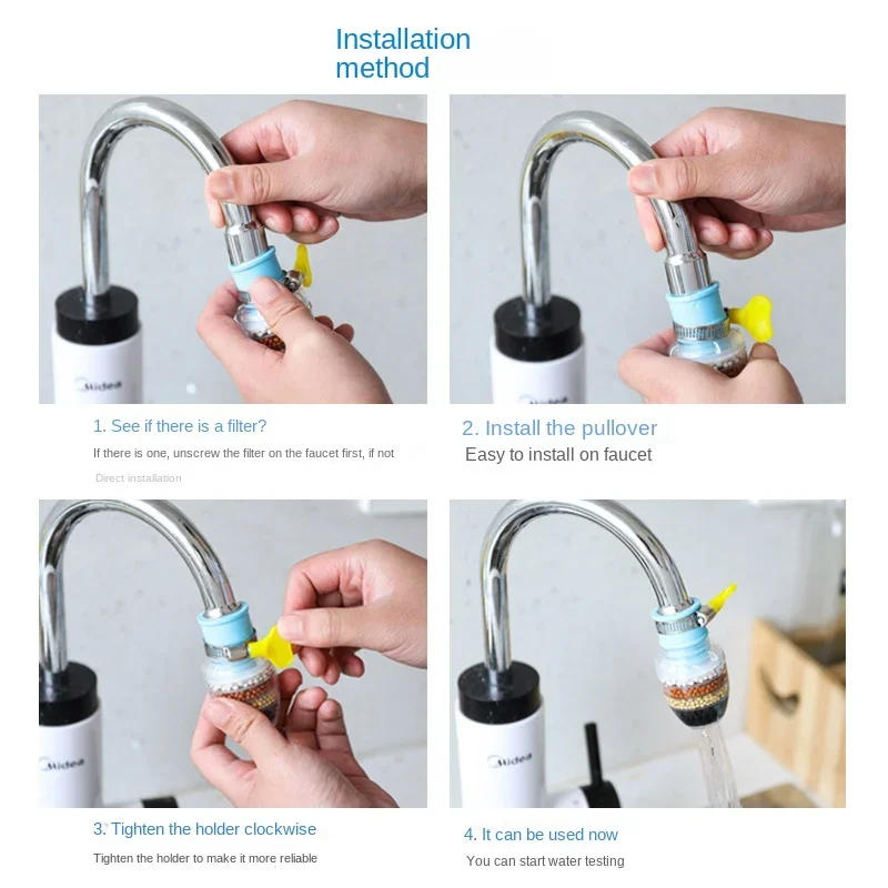Description Picture 5 of item6 Layers Water Filter Tap Purifier Medical Stone Coconut Charcoal Nozzle For Faucet Kitchen Accessories Household Water Filter