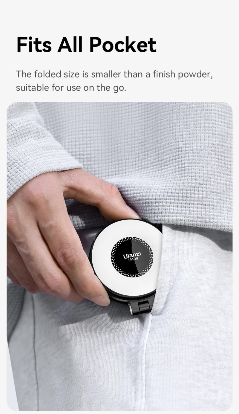 Description Picture 6 of itemUlanzi LM19 Bi-color MagSafe Light Phone Stand for iPhone 15 14 13 12 Mini Pro Pro Max for Vlog Live-streaming Photography