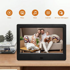 7 Inch Digital Picture Frame,  HD IPS Displays Photo Frames with Remote Control,Using USB or SD to Play Photos/Videos/Music,Gift