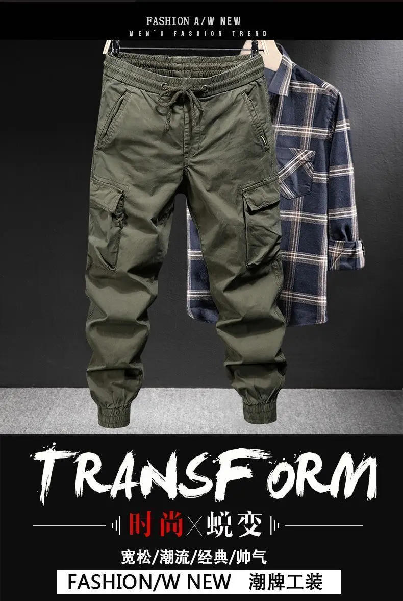 Description Picture 2 of itemVelvet Thickened American Overalls for Men, Multi-pocket Leggings, Loose Large Size Outdoor Wear-resistant Trousers Cargo Pants