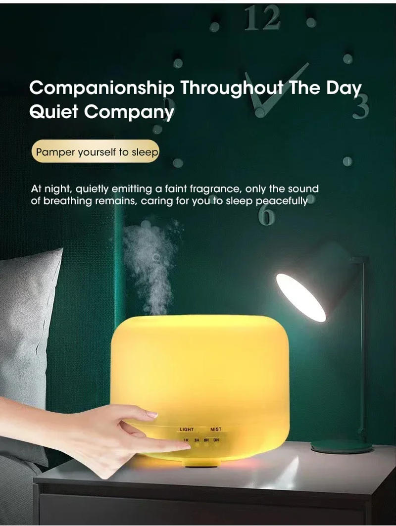 Description Picture 5 of item500ML Air Humidifier Essential Oil Diffuser Aroma Diffuser With Colorful Night Lights USB Humidifier Mini-Size Humidifier