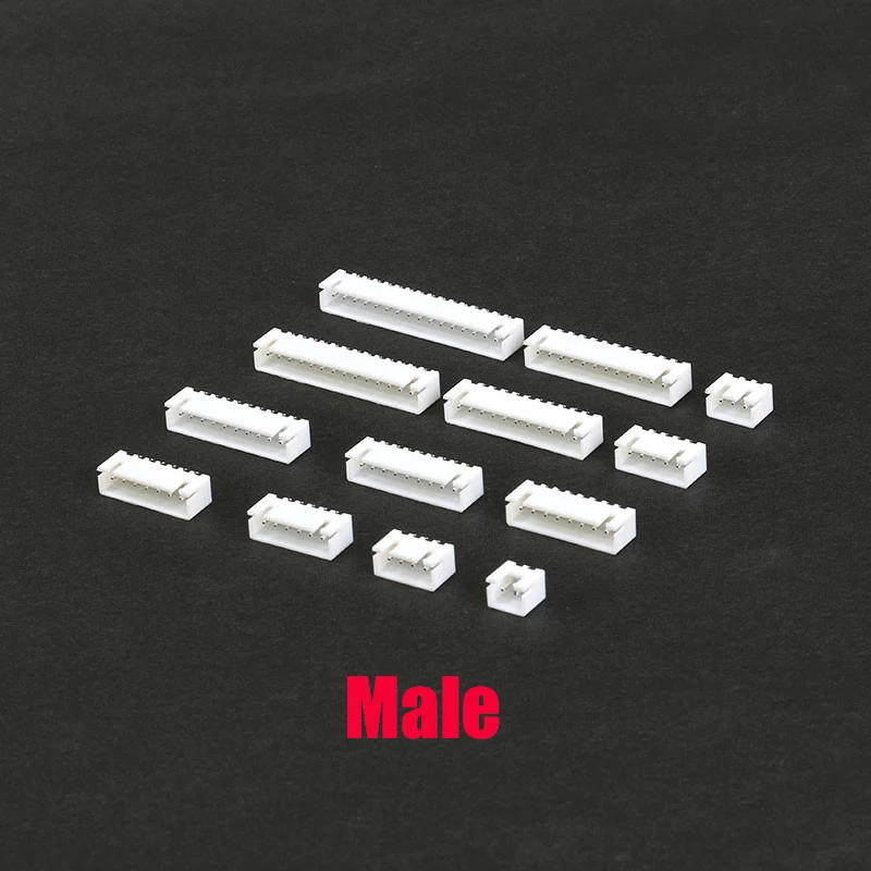 Description Picture 3 of item100Pcs JST XH2.54 2/3/4/5 Pin Terminals Plastic Shell Male Plug + Female Socket Wire Connector XH 2.54 2P 3P 4P 5P-14P