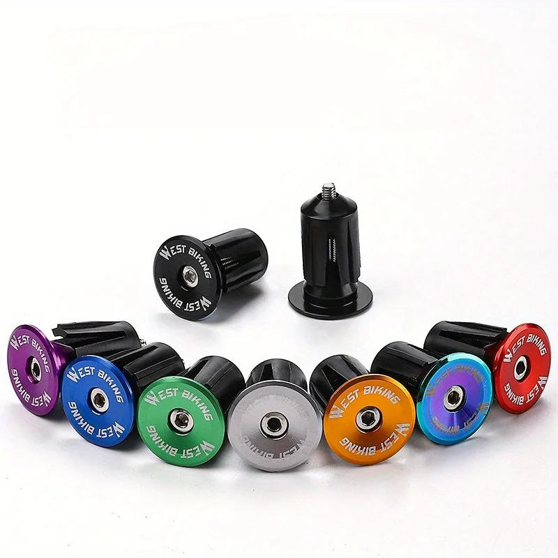 Description Picture 3 of item2PCS Mountain Road Bike Handlebar End Plugs Aluminum Alloy Handle Bar End Cap BMX MTB Bike Grip Cover Bicycle Accessories