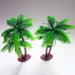 8 PCS Beach Party Cake Topper Tree Decorations Mini Coconut Hawaiian Cupcake Pick Happy Birthday Toppers Insert Cards Decorate