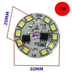 3/5/7/9/12W W LED PCB Board 2835 Chip 220V Full Power No Driver Needed Light Source Board Linear for Downlight DIY Replacement