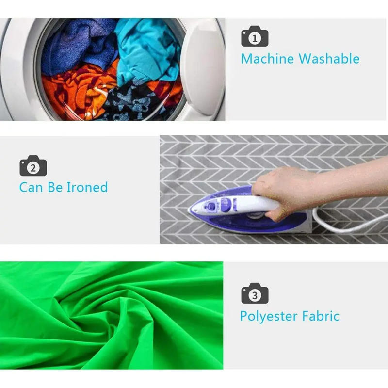 Description Picture 6 of itemPhotography Background Backdrop Cloth Smooth Green White Black Pure Cotton Chromakey Screen Photo Studio Live Streaming