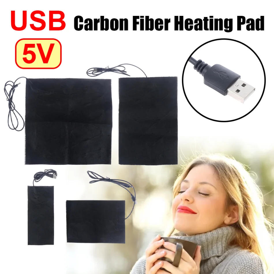 Description Picture 4 of item5V USB Warm Paste Pad Carbon Fiber Heating Pad Body Warmer Fast-Heating Heating Film Electric Winter Infrared Fever Heat Mat