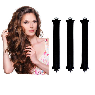 Heatless Hair Curler Sleep Curly Hair Stick Satin Covered Curling Rod Big Wave No Heat Curling Iron DIY Hair Styling Tools