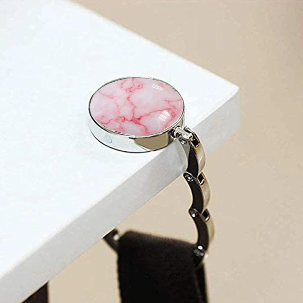 Description Picture 6 of itemMarble Print Folding Bag Hook Purse Handbag Hanger Women's Bag Storage Holder Portable Table Edge Use Racks Party Festival Gift