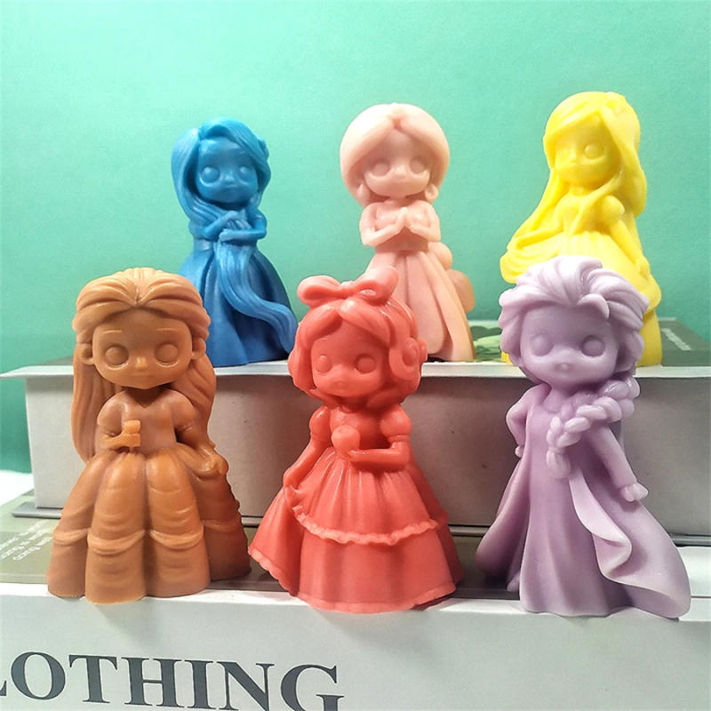 Description Picture 4 of itemMini 3D Princess Silicone Mold Handmade Diy Plaster Doll Aromatherapy Candle Car Fragrant Stone Decoration Epoxy Mold