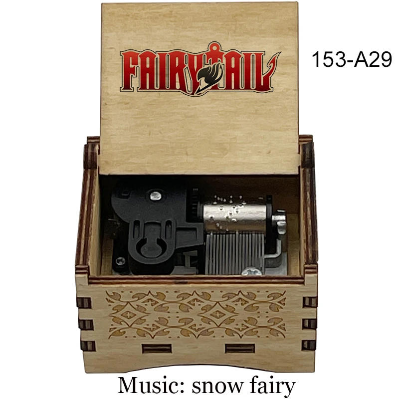 Description Picture 3 of item18 NOTE wind up mechanical Snow fairy from Fairy Tail Music Box for anime fans friends birthday gift home office decoration