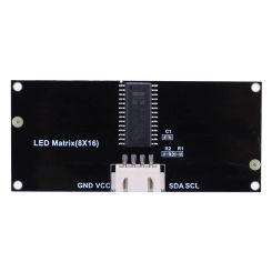 8x16 Matrix LED Light Display Module I2C Communication Display Module 3.3-5V LED Display Modules with 4Pin Wire