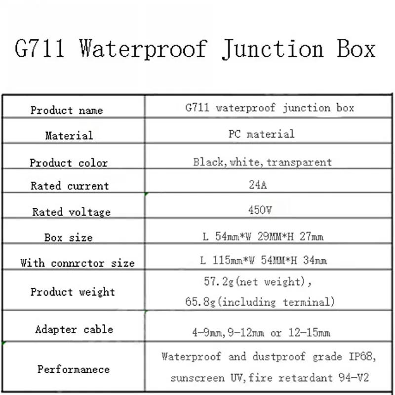 Description Picture 5 of item2/3 Way Outdoor Waterproof Junction Box IP68 LED Terminal Block 3P 6-12mm Electrical Wiring Accessories 450V 24A Flame Retardant