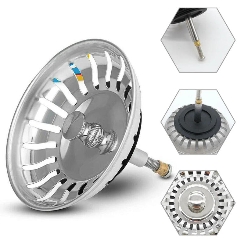 Description Picture 5 of itemFor-Blanco Sink Replacement 82mm Kitchen Sink Strainer Waste Plug Basin Drain Filter Bathroom Kitchen Sink Accessories