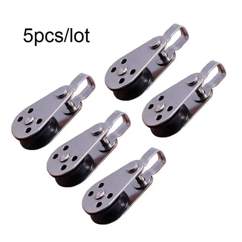 Description Picture 3 of item5PCS 316 Stainless Steel Pulley 60mm Wire Rope Crane Block Hanging Towing Wheel for 2mm To 8mm Metal Roller