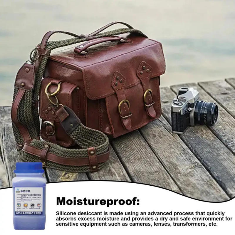 Description Picture 4 of itemMoisture Absorber Electronic Product Desiccant Reusable Silica Gel Beads Moisture Absorber Dehumidifie Drying Silica Blue Beads