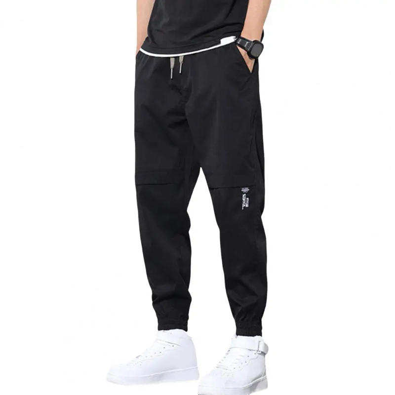 Description Picture 4 of itemHarem Trousers Men's Multi-pocket Cargo Pants with Drawstring Waist Ankle-banded Design for Gym Outdoor Activities Daily Wear