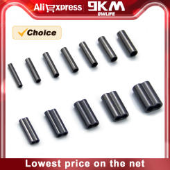 9KM 50Pcs Fishing Crimping Sleeves Wire Tube Fishing Single Double Barrel Fishing Line Accessories Tube Connector