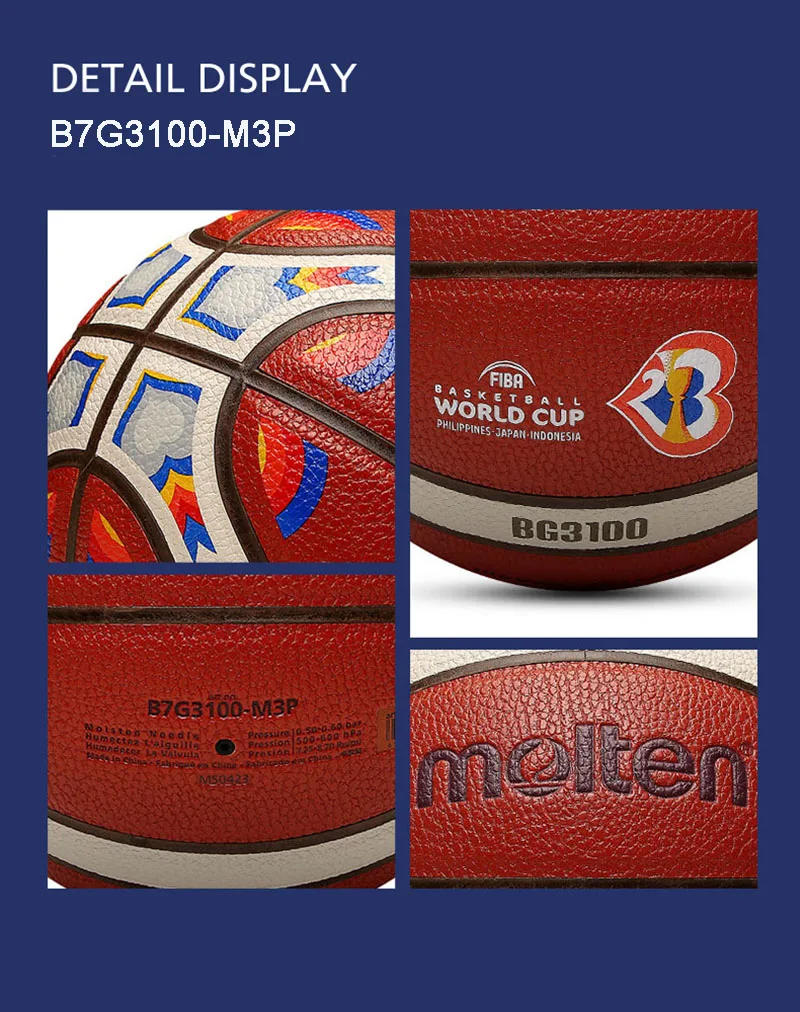 Description Picture 2 of item2023 Molten Basketball Balls High Quality Official Size 7 PU Indoor Outdoor Men Basketball Training Match Game Baloncesto