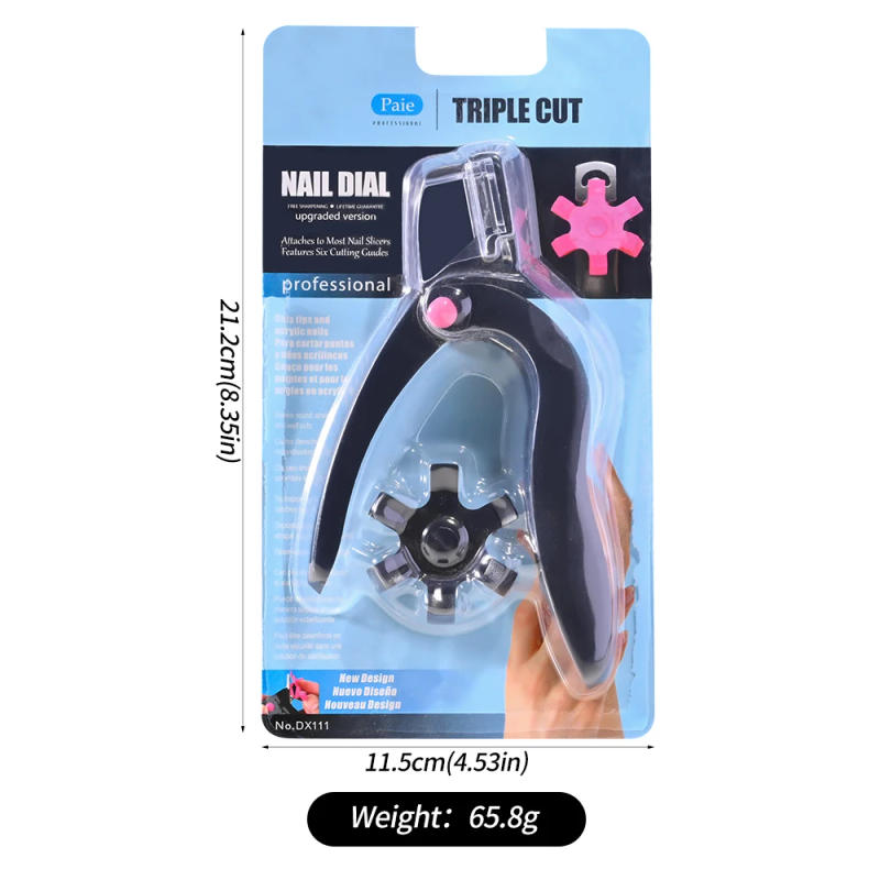 Description Picture 6 of itemNail Clipper for Acrylic Nails U Word False Tips Edge Cutter Trimmer Triple Cut with Measure Dial Manicure Scissors Tools Tools