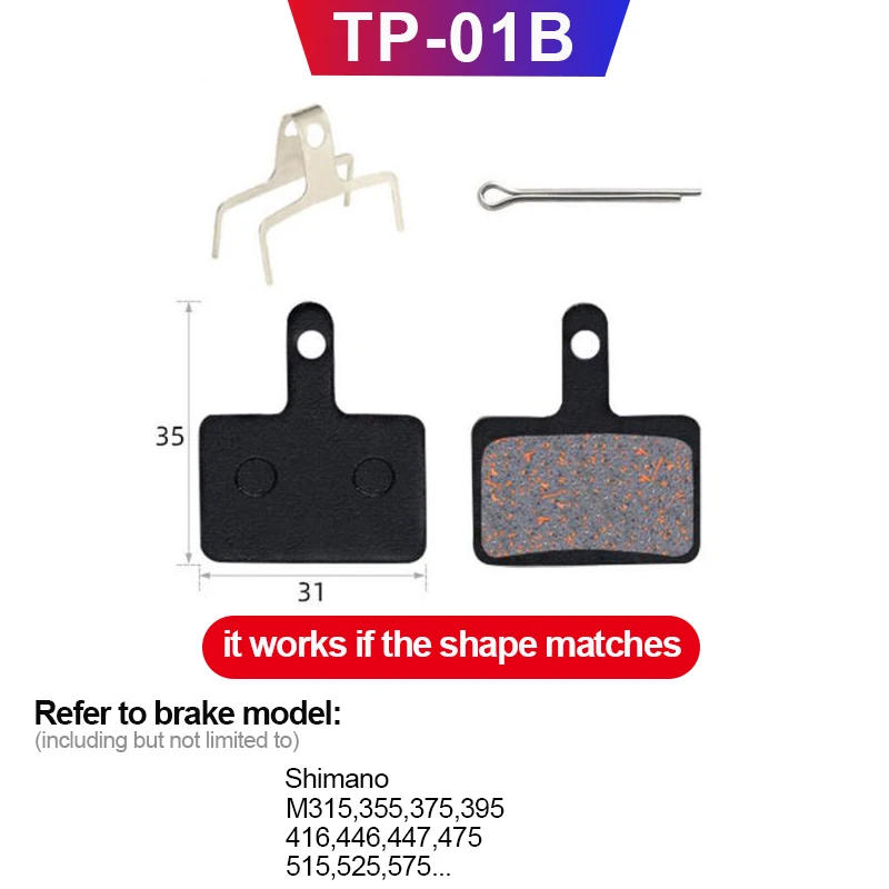Description Picture 2 of itemMTB Bicycle Hydraulic Disc Brake Pads For b01s SHIMANO SRAM AVID HAYES Magura ZOOM Cycling Bike Parts Semi-Metallic Brake Pad