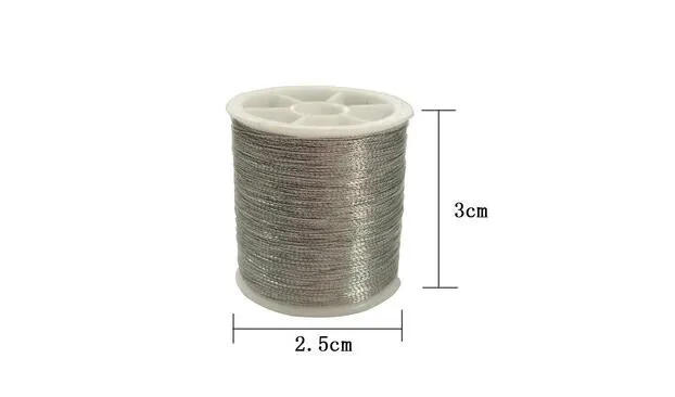 Description Picture 2 of item100M Strong Polyester Cross Stitch Sewing Threads Needles Threads Silver Gold Wire Embroidery Thread Cross Stitch Floss Supplies