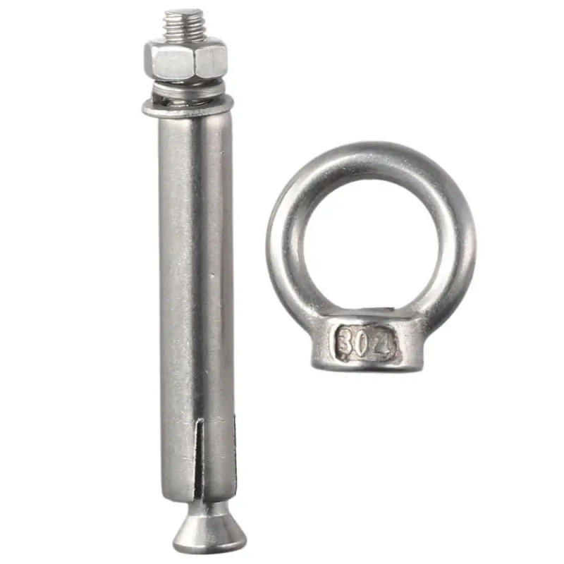 Description Picture 4 of item1/5Pcs Practical Stainless Steel Expansion Anchor Eyebolt M6x70mm Silver Ring Lifting Fastener Bolt Screw Concrete Brick Wall