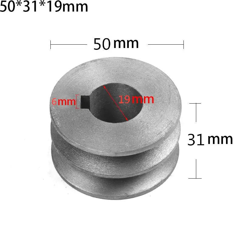 Description Picture 4 of itemMachined For Alignment V Belt Pulley Cast Iron A Type Double Slot Suitable For Motors Works Well With A Type V Belt Timing Belt