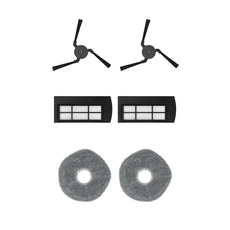 Description Picture 3 of item10pcs Replacement Cleaning Accessories Kits 4x Mop Cloths+2x Hepa Filter+4x Side Brush for EUFY X9 SERIES Robot Vacuum