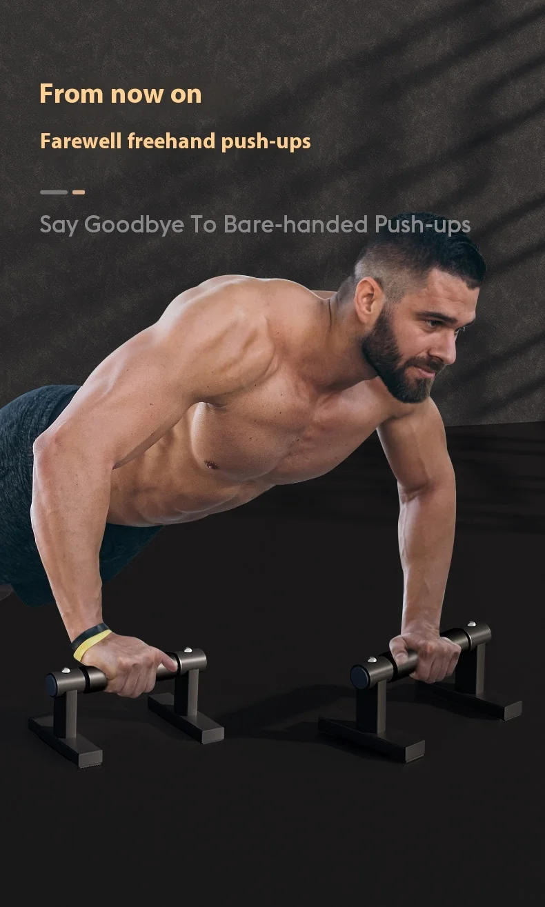Description Picture 4 of item1 Pair Gym Push-up Bar Stands With Handles Chest Abdomen Arms Back Bodybuilding Training Handstand Parallel Rod Gym Accessories