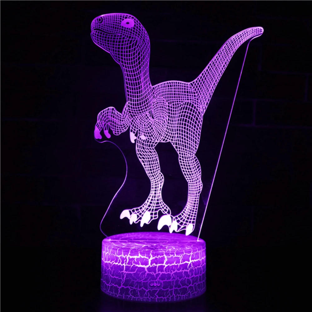 Description Picture 6 of itemNighdn Dinosaur 3D Lamp LED Night Light Bedroom Decoration 7 Color Changing  Child Nightlight Dinosaur Gift for Kids Boys Girls