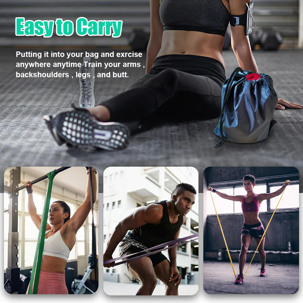 Description Picture 6 of itemTough Latex Resistance Band Elastic Exercise Strength Pull-Ups Auxiliary Band Pilates Gym Fitness Equipment Strengthening Train