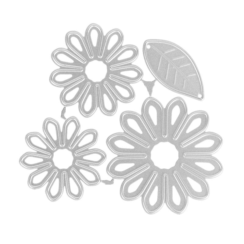 Description Picture 5 of itemMetal Cutting Dies 4 Pcs Chrysanthemum and Leaf DIY Scrapbooking Album Decoration Embossing Paper Card Craft