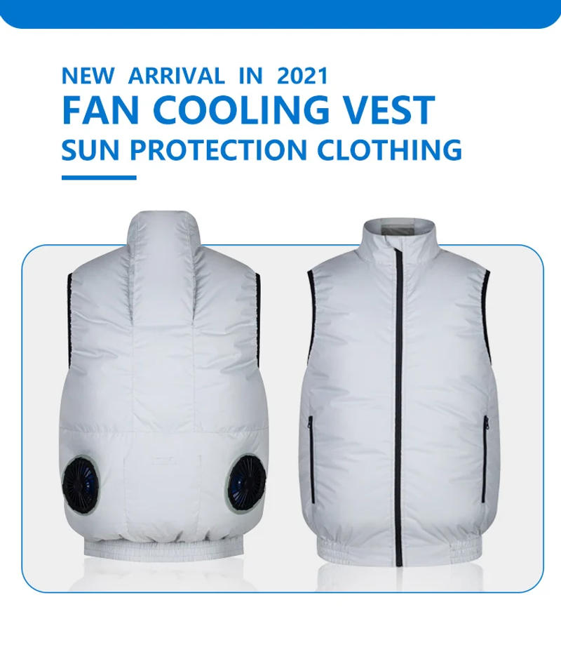 Description Picture 2 of itemCooling Vest Men Air Conditioning Clothes Summer Vests Fan Ice Vest Outdoor Hiking USB Charging Sun-Protcetive Mens Coat Fishing
